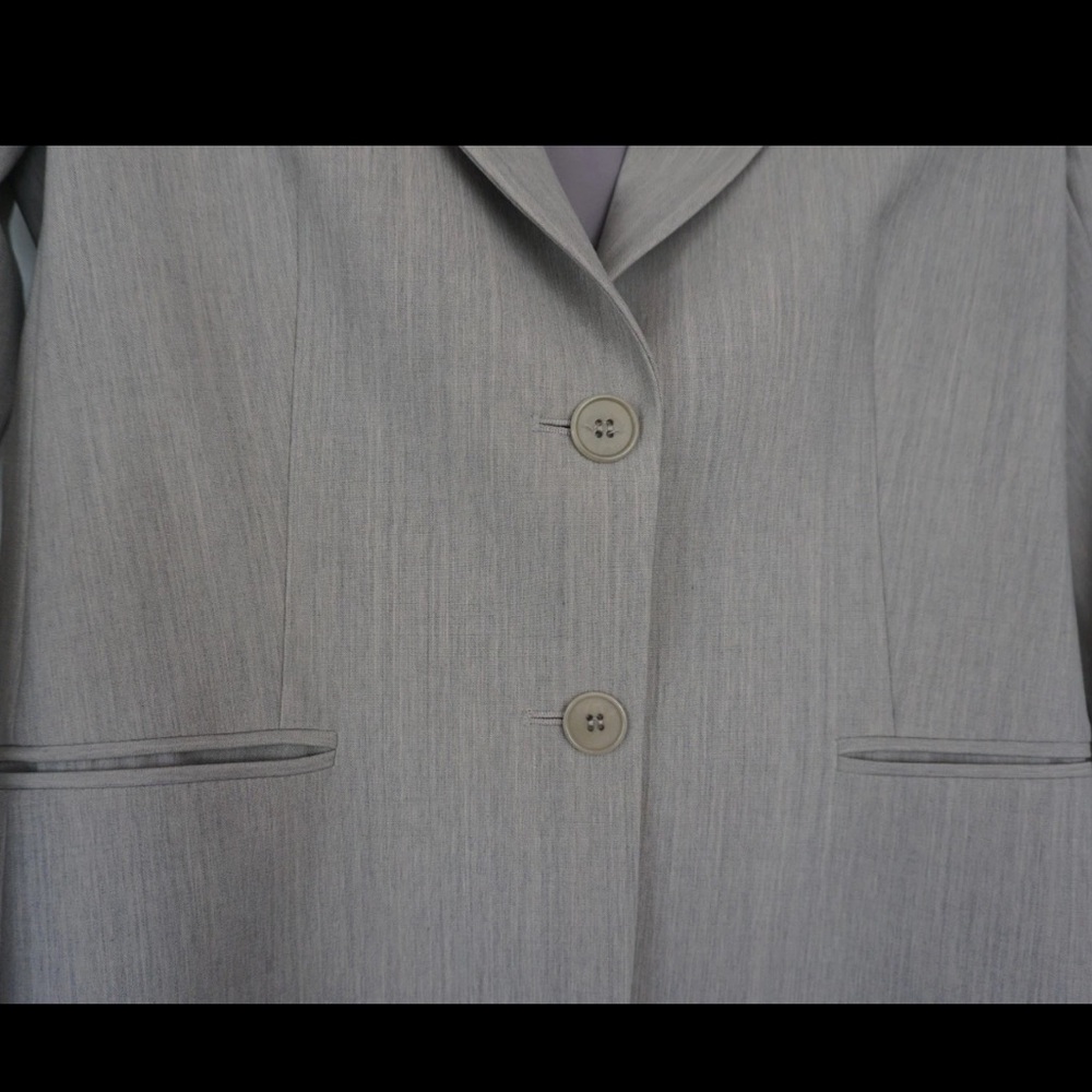 Theory Womens Rory Tailor Tailored Wool Gray Sand Blazer Jacket 4 - Picture 4 of 9